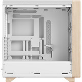 Fractal Design Summit Chalk White TG Clear Tint boîtier midi tower Blanc/bois | 2x USB-A | 1x USB-C | Window
