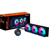 GIGABYTE AORUS WATERFORCE II 360 AIO Refroidisseur liquide pour processeur - 3x ventilateurs ARGB de 120 mm, mécanisme d'emboîtement, DAISY-CHAIN, compatible avec Intel LGA 1851 et AMD AM5, Watercooling Noir, mécanisme d'emboîtement, DAISY-CHAIN, compatible avec Intel LGA 1851 et AMD AM5, Refroidisseur de liquide tout-en-un, 12 cm, Noir