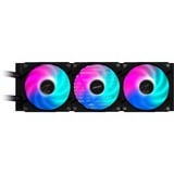 GIGABYTE AORUS WATERFORCE II 360 AIO Refroidisseur liquide pour processeur - 3x ventilateurs ARGB de 120 mm, mécanisme d'emboîtement, DAISY-CHAIN, compatible avec Intel LGA 1851 et AMD AM5, Watercooling Noir, mécanisme d'emboîtement, DAISY-CHAIN, compatible avec Intel LGA 1851 et AMD AM5, Refroidisseur de liquide tout-en-un, 12 cm, Noir