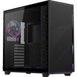 GIGABYTE C400 Midi Tower Noir, boîtier pc Noir | 2x USB-A | 1x USB-C | RGB | Verre trempé