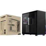 GIGABYTE C400 Midi Tower Noir, boîtier pc Noir | 2x USB-A | 1x USB-C | RGB | Verre trempé