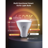 Govee Ampoule Intelligente RGBWW GU10, Lampe à LED Ampoule intelligente, Wi-Fi/Bluetooth, Blanc, LED, GU10, Multi