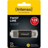 Intenso 3539491 lecteur USB flash 128 Go USB Type-A / USB Type-C 3.2 Gen 1 (3.1 Gen 1) Anthracite, Clé USB Anthracite/transparent, 128 Go, USB Type-A / USB Type-C, 3.2 Gen 1 (3.1 Gen 1), 70 Mo/s, Casquette, Anthracite