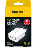 Intenso Power Adapter W65ACC GaN chargeur Blanc, 2x USB-C, 1x USB-A