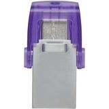 Kingston DataTraveler microDuo 3C 256 Go, Clé USB Violet/transparent, USB-A + USB-C