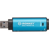 Kingston IronKey Vault Privacy 50 256 Go, Clé USB Bleu clair/Noir