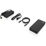 Lenovo ThinkPad USB-C Dockingstation Generalüberholt, Station d'accueil Noir