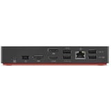 Lenovo ThinkPad USB-C Dockingstation Generalüberholt, Station d'accueil Noir