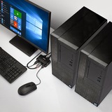 Lindy 42344 commutateur écran, clavier et souris Grille de montage Noir, Switch KVM Noir, 4096 x 2160 pixels, 4K Ultra HD, Grille de montage, Noir