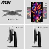 MSI MAG 271QPXDE QD-OLED E2 écran plat de PC 67,3 cm (26.5") 2560 x 1440 pixels Wide Quad HD Noir Moniteur gaming  Noir, 67,3 cm (26.5"), 2560 x 1440 pixels, Wide Quad HD, QD-OLED, 0,03 ms, Noir