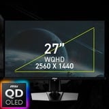 MSI MAG 271QPXDE QD-OLED E2 écran plat de PC 67,3 cm (26.5") 2560 x 1440 pixels Wide Quad HD Noir Moniteur gaming  Noir, 67,3 cm (26.5"), 2560 x 1440 pixels, Wide Quad HD, QD-OLED, 0,03 ms, Noir