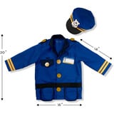 Spin Master PACK POLICIER COSTUME + ACCESSOIRES, Jeu de rôle Déguisement, Enfant, Unisexe, Uniforme, Police, Bleu, Jaune
