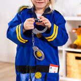 Spin Master PACK POLICIER COSTUME + ACCESSOIRES, Jeu de rôle Déguisement, Enfant, Unisexe, Uniforme, Police, Bleu, Jaune