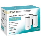 TP-Link Deco M4(3-pack) Bi-bande (2,4 GHz / 5 GHz) Wi-Fi 5 (802.11ac) Blanc 2 Interne, Routeur maillé Blanc, Interne, Système maillé, Énergie, Statut, Bi-bande (2,4 GHz / 5 GHz), Wi-Fi 5 (802.11ac)