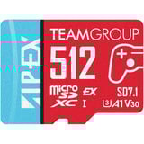 Team Group APEX SD7.1 512 GB SDXC, Carte mémoire Rouge/Bleu