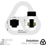 Thermal Grizzly DeltaMate Fitting ST16, Connecteur Noir