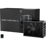 be quiet! Dark Power Pro 13 alimentation modulaire 1600 watt Noir, 2x 12V-2x6, 6x PCIe, 80 Plus Titanium, 1600 W, 115 - 240 V, 1700 W, 50 - 60 Hz, 15 - 9 A, 150 W