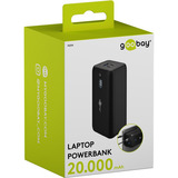 goobay Laptop Powerbank Noir, 20.000 mAh, Power Delivery