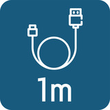 Ansmann Câble USB-A vers USB Type-C Noir/transparent