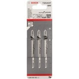 Bosch 2608636432 Lames de scie sauteuse Bimétal 3 pièce(s), Lame de scie Lames de scie sauteuse, Laminé, Parquet, Chlorure de polyvinyle non plastifié (uPVC), Bimétal, Gris, 1,4 mm, 8,3 cm