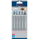 Bosch Lames de scie sauteuse T 301 CDF Clean for Hard Wood, Lame de scie Bois dur, Panneau laminé, Bois tendre, 3 mm