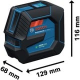 Bosch Laser à lignes GLL 20-22 G Professional, Laser de ligne Bleu/Noir