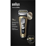 Braun Series 9 9419s Wet&Dry Rasoir à grille Tondeuse Noir, Or Or/Argent, Rasoir à grille, Active Quattro Head, Noir, Or, Chargement, Batterie, Lithium-Ion (Li-Ion)