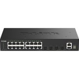 D-Link DGS-1530-20/E commutateur réseau Géré L2 Gigabit Ethernet (10/100/1000) Noir, Switch Noir, Géré, L2, Gigabit Ethernet (10/100/1000), Full duplex, Grille de montage