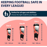 HUDORA Protège-tibias avec protection de la cheville, Accessoires Rouge