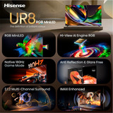Hisense 100" 4K Ultra HD TV LED Noir/gris foncé