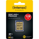 Intenso SDXC 128GB 128 Go UHS-I Classe 10, Carte mémoire 128 Go, SDXC, Classe 10, UHS-I, 90 Mo/s, Class 1 (U1)