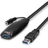 Lindy 43156 câble USB 10 m USB 3.2 Gen 1 (3.1 Gen 1) USB A Noir, Câble d'extension Noir, 10 m, USB A, USB A, USB 3.2 Gen 1 (3.1 Gen 1), 5000 Mbit/s, Noir