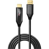 Lindy Câble adaptateur Display Port actif vers HDMI 4K120Hz 2m Noir, 2 m, HDMI Type A (Standard), DisplayPort, Mâle, Mâle, Droit