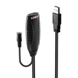 Lindy Rallonge active USB 3.0, 10m, Câble d'extension Noir, 10m, 10 m, USB A, USB A, USB 3.2 Gen 1 (3.1 Gen 1), 5 Gbit/s, Noir