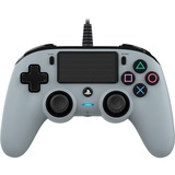 Nacon Manette filaire compacte pour Playstation 4, Manette de jeu Gris clair/gris foncé, Manette de jeu, PlayStation 4, Touche Partage, Analogique/Numérique, Avec fil, Gris