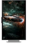 Samsung Écran PC Gaming 27" Odyssey 3D G90XF 4K UHD 165Hz Moniteur Argent, 1x DisplayPort, 2x HDMI, 2x USB-A, 165 Hz, 68,6 cm (27"), 2160 x 3840 pixels, 4K Ultra HD, LED, 1 ms, Argent