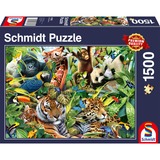 Schmidt Spiele Puzzle Monde animalier coloré 