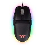 Thermaltake Argent M5 RGB souris Ambidextre USB Type-A Optique 16000 DPI, Souris gaming Noir, Ambidextre, Optique, USB Type-A, 16000 DPI, Noir