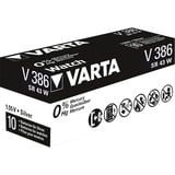 Varta -V386 Piles domestiques, Batterie Argent, Batterie à usage unique, Alcaline, 1,55 V, 105 mAh, 11,6 mm, 11,6 mm