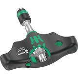 Wera 416 RA Porte-embout en T avec fonction à cliquet et fonction de changement rapide RapidapTor, Tournevis Noir/Vert