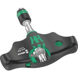 Wera 416 RA Porte-embout en T avec fonction à cliquet et fonction de changement rapide RapidapTor, Tournevis Noir/Vert