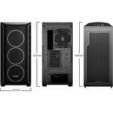 be quiet! SHADOW BASE 800 FX boîtier midi tower Noir | 2x USB-A | 1x USB-C | RGB | Window