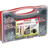 fischer Boîte rouge DUOPOWER + vis, Cheville Gris clair/Rouge