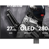 iiyama G-Master GOB2701QSC-B1 OLED 27" Moniteur gaming Noir, 1x DisplayPort, 2x HDMI, 1x USB-C, 2x USB-A, 280 Hz