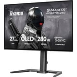 iiyama G-Master GOB2701QSC-B1 OLED 27" Moniteur gaming Noir, 1x DisplayPort, 2x HDMI, 1x USB-C, 2x USB-A, 280 Hz