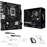 ASRock B860M-H2 carte mère socket 1851 Noir, RAID, Gb-LAN, Sound, µATX