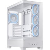 ASUS A31 Plus TG ARGB WHITE Midi Tower Blanc, boîtier pc Blanc | 2x USB-A | 1x USB-C | RGB | Verre Trempé