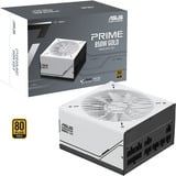ASUS Prime Gold alimentation modulaire 850 watt Blanc, 1x 12V-2x6, 3x PCIe, 850 W, 100 - 240 V, Actif, 110 W, 846 W, 110 W