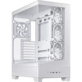 ASUS  boîtier midi tower Blanc | 2x USB-A | 1x USB-C | RGB | Verre Trempé
