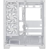 ASUS  boîtier midi tower Blanc | 2x USB-A | 1x USB-C | RGB | Verre Trempé